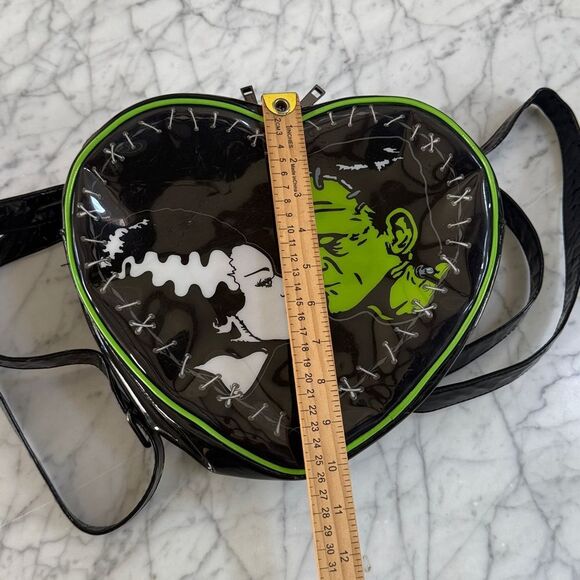 Rock Rebel Monsters Bride Frankenstein Heart Mini Backpack Patent Leather main image 2